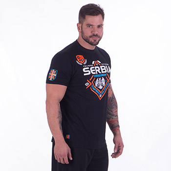 Crna majica za trening Crossiron Srbija-1