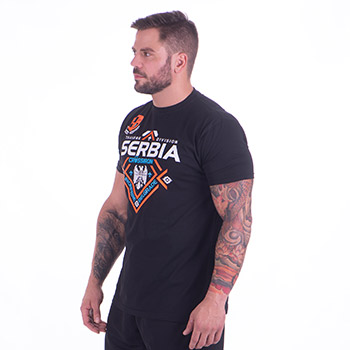 Crna majica za trening Crossiron Srbija-2