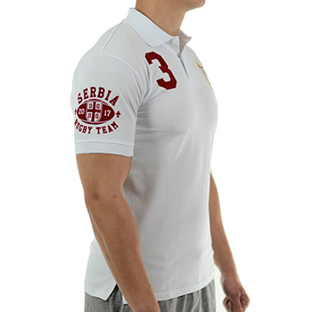 Bela polo majica Ragbi Srbija-1