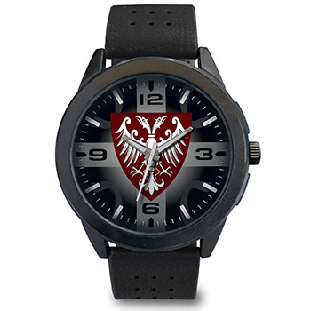 Wristwatch Emblem of the Nemanjic with red shield KN31