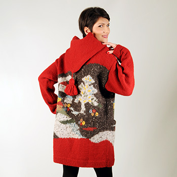 Woolen female jacket 3950-3