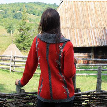 Woolen female jacket 6214-1