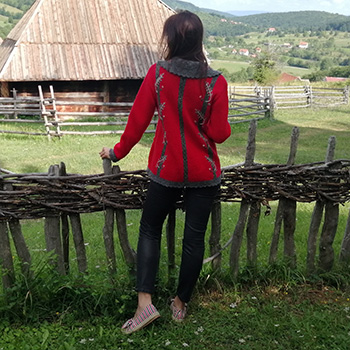 Woolen female jacket 6214-2