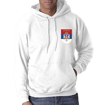 Beli duks sa kapuljačom 