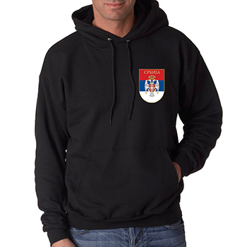 Crni duks sa kapuljačom 