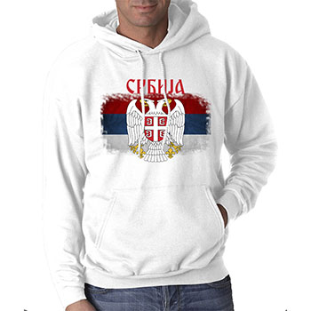 Beli duks sa kapuljačom 