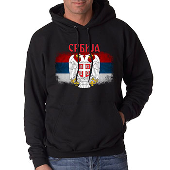 Crni duks sa kapuljačom 