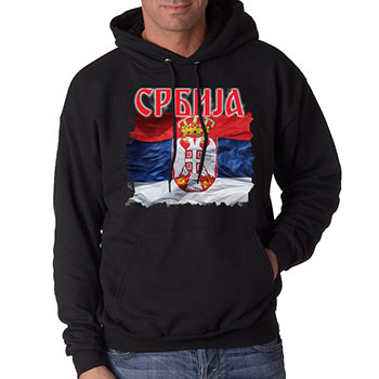 Crni duks sa kapuljačom 