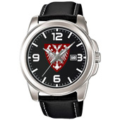 Ručni sat CASIO Grb Nemanjića sa crvenim štitom (crni) MTP-1314L