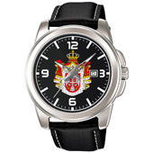 Ručni sat CASIO Svečani grb Srbije (crni) MTP-1314L