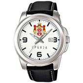 Ručni sat CASIO Svečani grb Srbije mali (beli) MTP-1314L