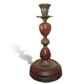 Drveno-metalni svećnjak-čirak 25cm