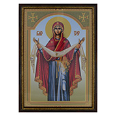 Ikona Pokrov presvete Bogorodice 33x23cm uramljena
