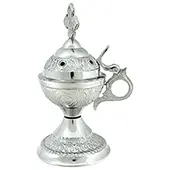 Censer made of high quality brass with nickel finish 14x7cm