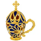 Kadionica metalna sa kristalima, plava