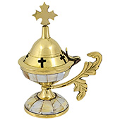 Brass censer 13x6cm