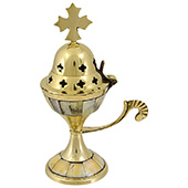 Brass censer 14.5x5.5cm