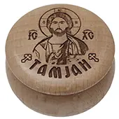 Drvena kutija za tamjan - Gospod Isus Hrist 4x6cm