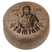 Дрвена кутија за тамјан - Свети Јован 4x6цм