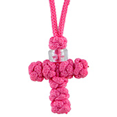 Pleteni krst za kola - roze
