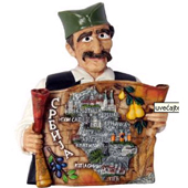Figura Srbijanca sa mapom Srbije