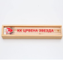 KK Crvena Zvezda kutija sa drvenim bojicama SET + gumica, rezač
