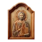 Icon Jesus Christ woodcut 26x32cm