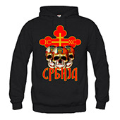 Crni duks sa kapuljačom 