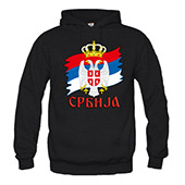 Crni duks sa kapuljačom 
