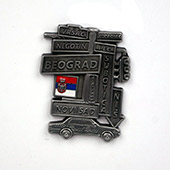 Metalni magnet putokaz gradovi Srbije