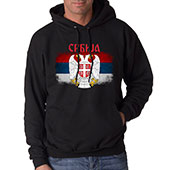 Crni duks sa kapuljačom 