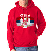 Crveni duks sa kapuljačom 