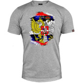 Majica Srbija - Rusija - svetlo siva