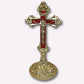 Stoni krst - crveni 13 cm