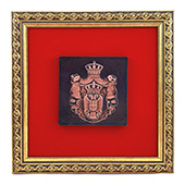 Bakarna gravura - Svečani grb Srbije 24x24cm
