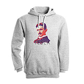 Sivi duks sa kapuljačom Tesla