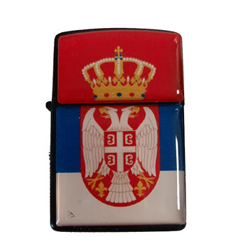 Zippo lighter Serbian flag