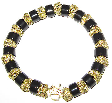 Golden - black rosary