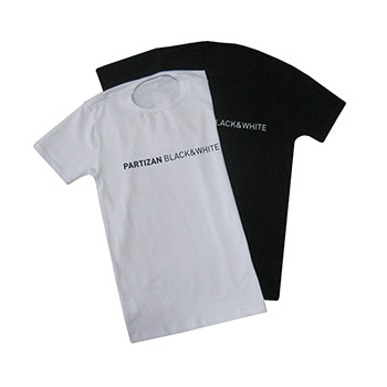 White body t-shirt Black & White Partizan 2601