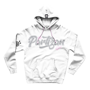 Ženski beli duks sa kapuljačom 