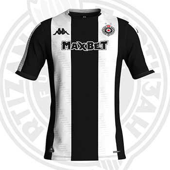 Kappa kids black & white jersey FC Partizan 2025/26