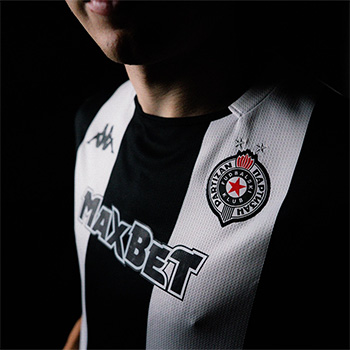 Kappa kids black & white jersey FC Partizan 2025/26-5