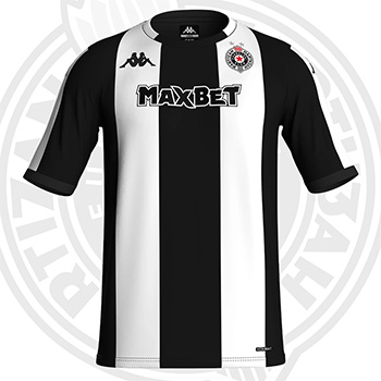 Kappa black & white jersey (Fan Edition) FC Partizan 2025/26