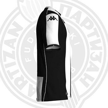 Kappa black & white jersey (Fan Edition) FC Partizan 2025/26-2