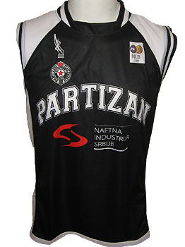 Partizanov košarkaški dres 09/10 (replika) sa imenom i brojem