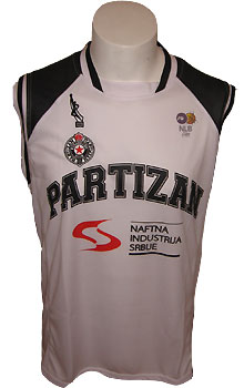 Partizanov košarkaški dres 09/10 (replika) sa imenom i brojem-1