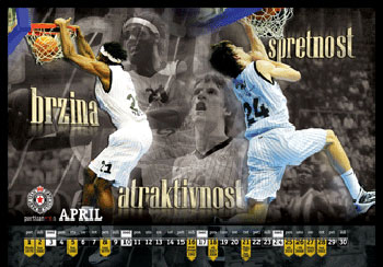 Official calendar BC Partizan 2011.-2
