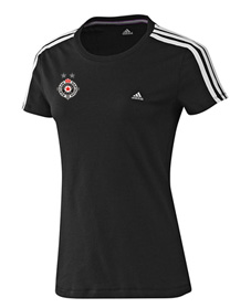 Женска Адидас мајица ФК Партизан црна 2591